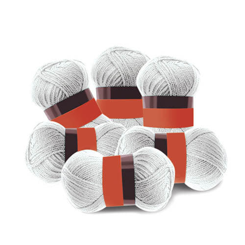 LANA 100% ACRILICO - 6 GOMITOLI GR.300 - BIANCO Immagine principale del prodotto