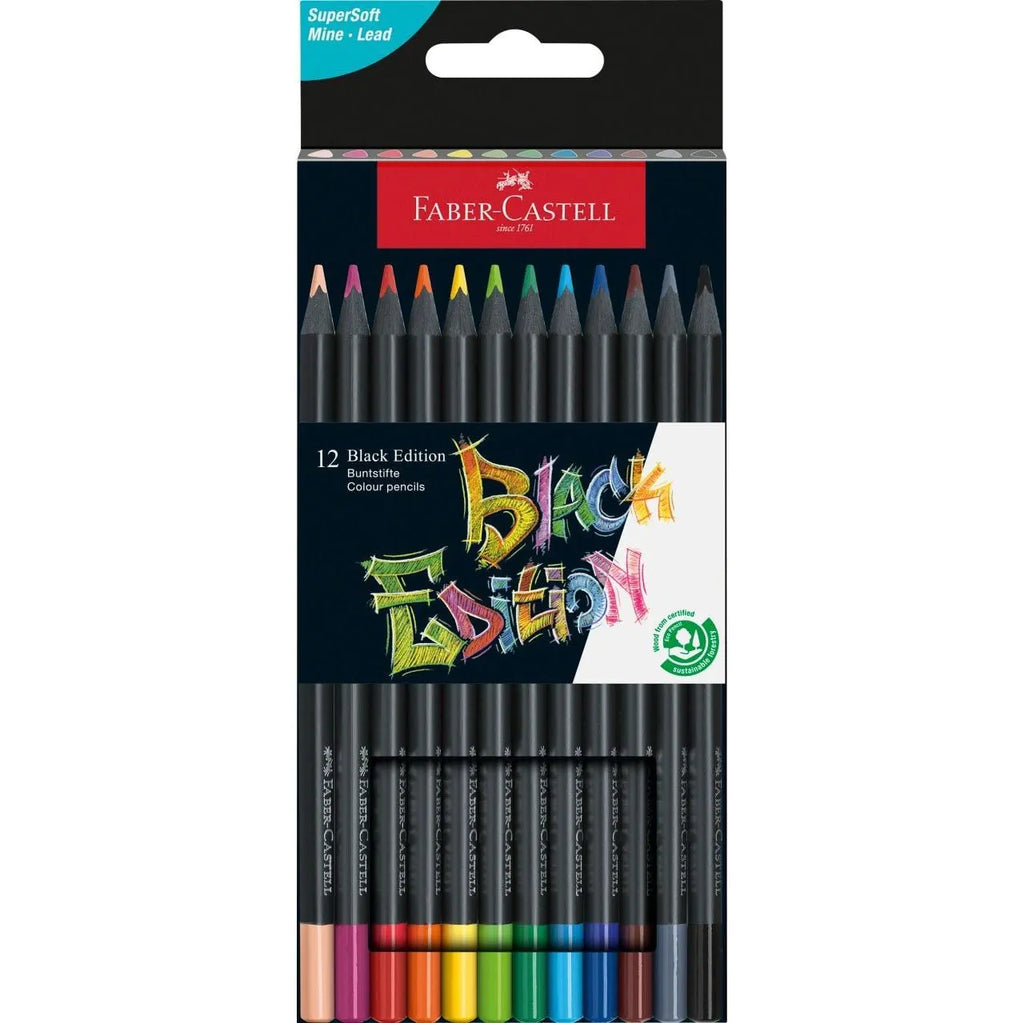 MATITE COLORATE FABER CASTELL BLACK EDITION / 12
