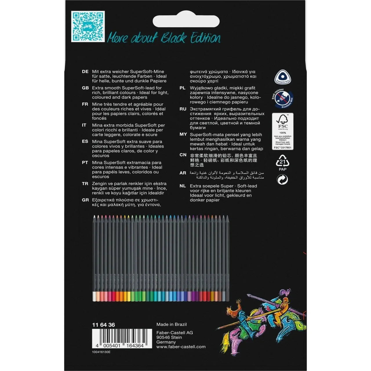 MATITE COLORATE FABER CASTELL BLACK EDITION / 36