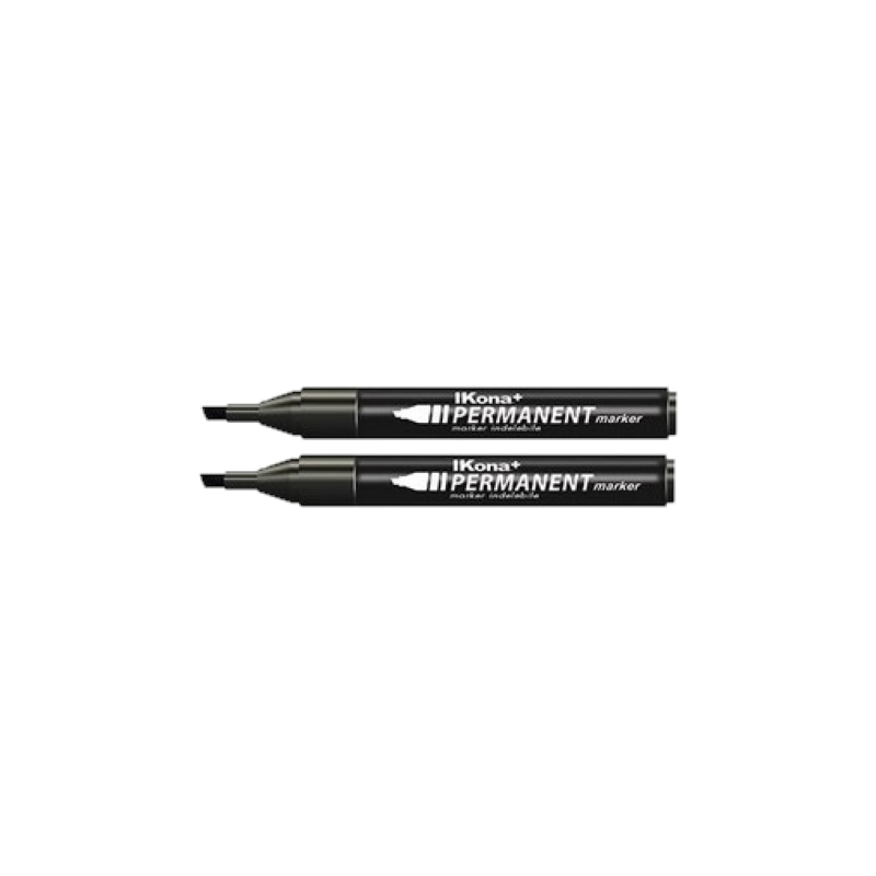 MARKER INDELEBILE PUNTA SCALPELLO - BLISTER 2 PZ. NERO