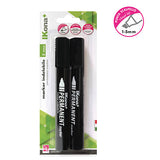 MARKER INDELEBILE PUNTA SCALPELLO - BLISTER 2 PZ. NERO
