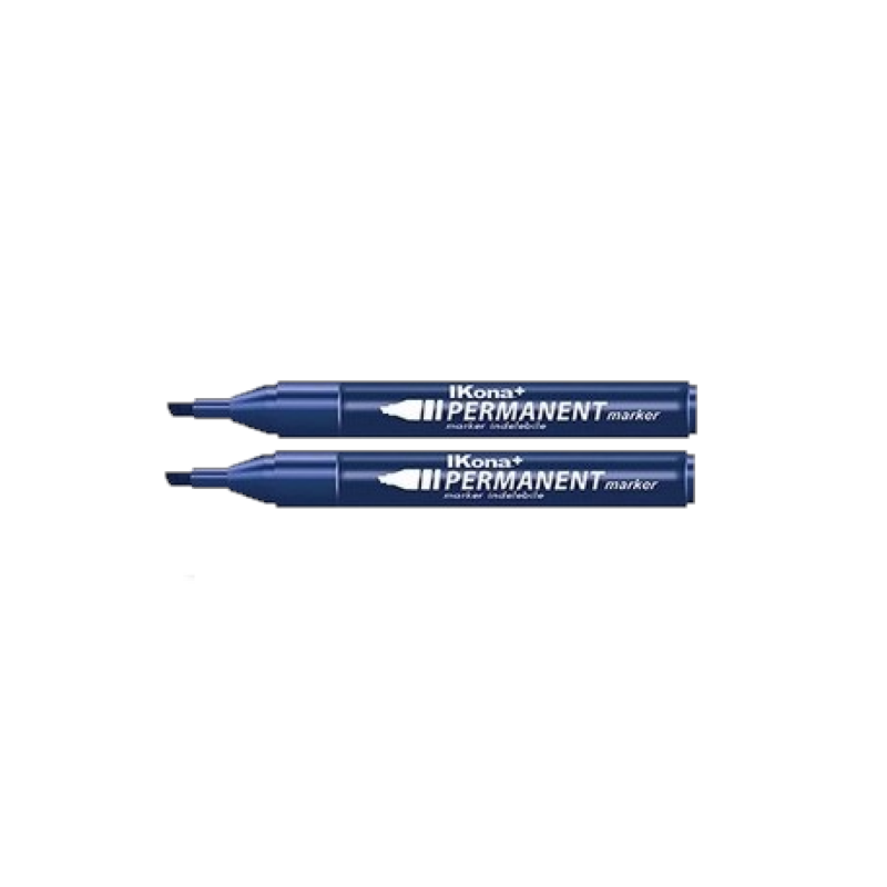MARKER INDELEBILE PUNTA SCALPELLO - BLISTER 2 PZ. BLU