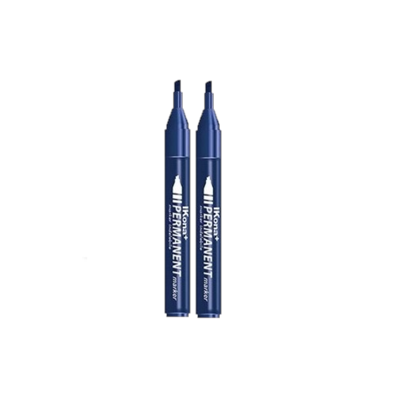 MARKER INDELEBILE PUNTA SCALPELLO - BLISTER 2 PZ. BLU