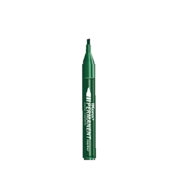 MARKER INDELEBILE PUNTA SCALPELLO - VERDE CONF. PZ.10