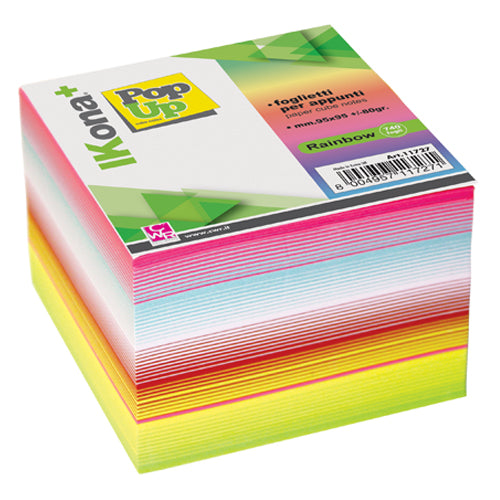 POP-UP - CUBO CARTA FG.740 - MM.95X95 - RAINBOW