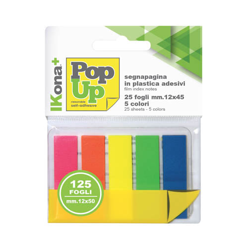 POP-UP SEGNAPAGINA - 5 PADS X 25 FG (125) - MM.12X Immagine principale del prodotto