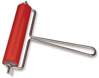 RULLO IN GOMMA CM. 10 MANICO METALLO