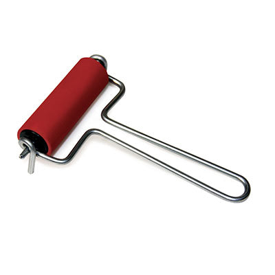 RULLO IN GOMMA CM. 6 MANICO METALLO