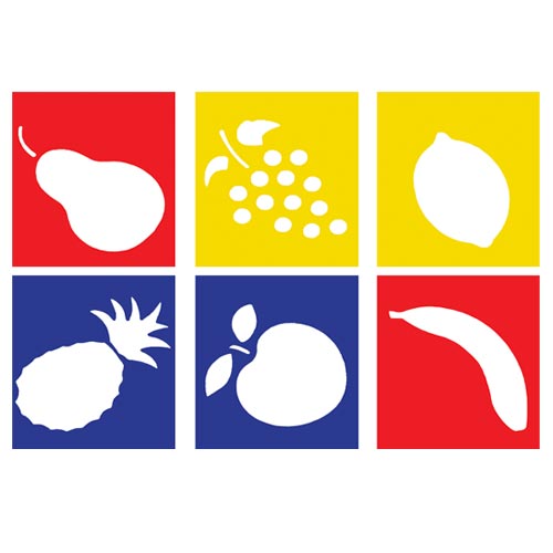 STENCIL CM.14X15 - SET 6 PZ. - FRUTTI Immagine secondaria del prodotto