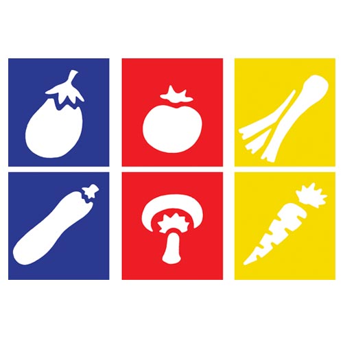 STENCIL CM.14X15 - SET 6 PZ. - VERDURE