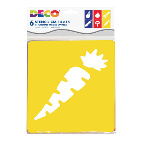STENCIL CM.14X15 - SET 6 PZ. - VERDURE Immagine principale del prodotto