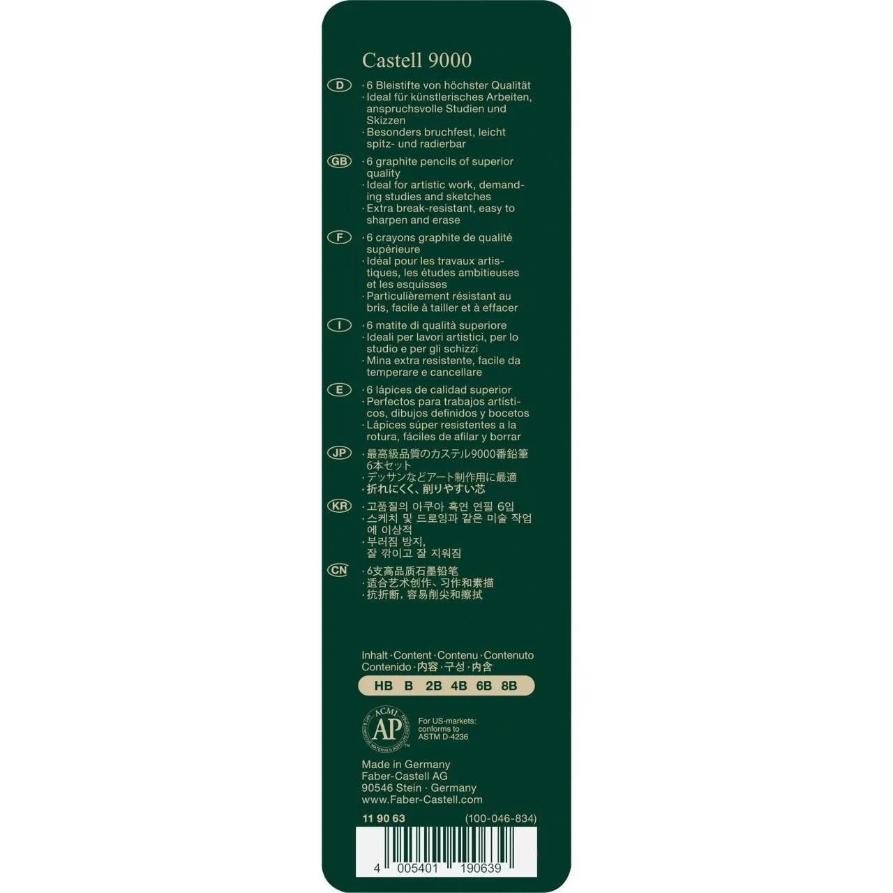 LAPIS FABER CASTELL 9000 /6