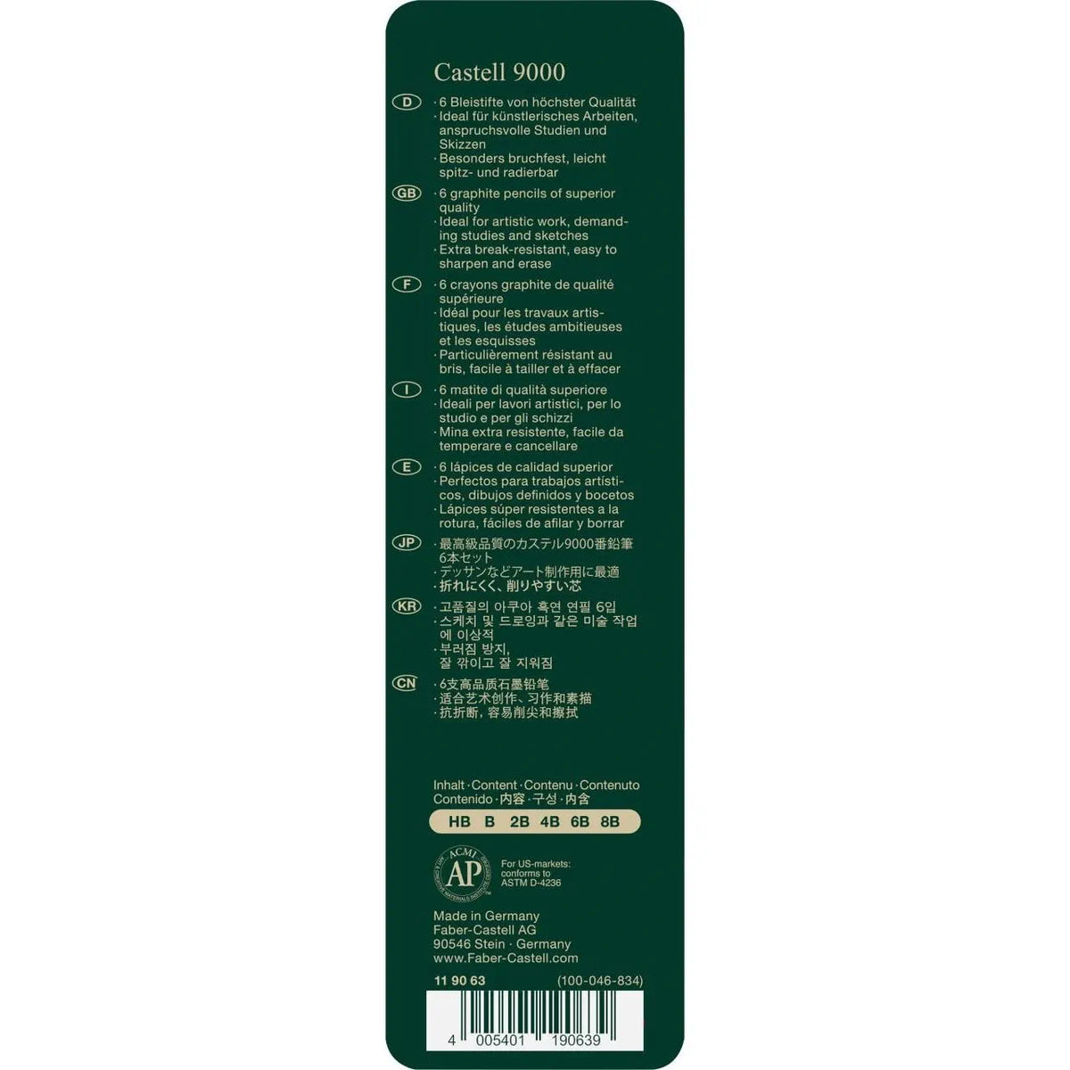 LAPIS FABER CASTELL 9000 /6