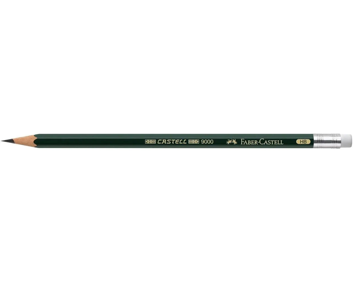 LAPIS FABER CASTELL 9000 ESAGONALE HB C/GOMMA