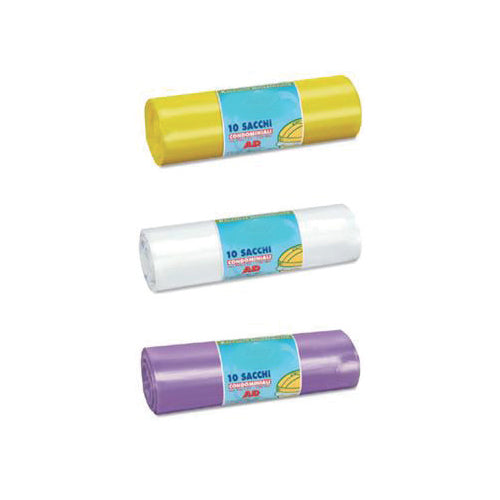 SACCO IMMONDIZIA CM.70X110 - CONF.10 PZ. - GIALLO