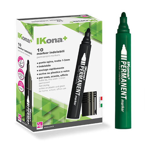 MARKER INDELEBILE PUNTA TONDA - VERDE CONF.10 Immagine principale del prodotto