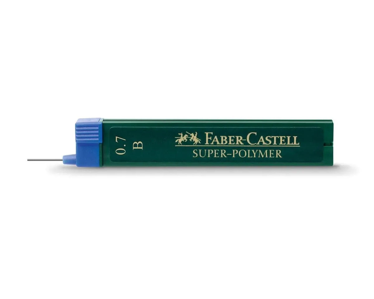MINE FABER CASTELL SUPER-POLYMER 0.7MM CF.12 B