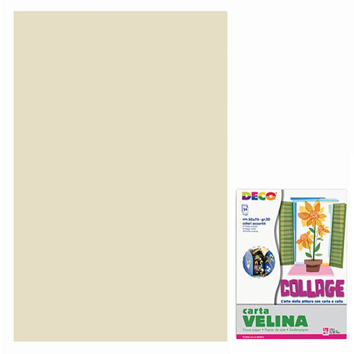 VELINA CM.50X76 - BUSTA 24 FG. - AVORIO Immagine principale del prodotto