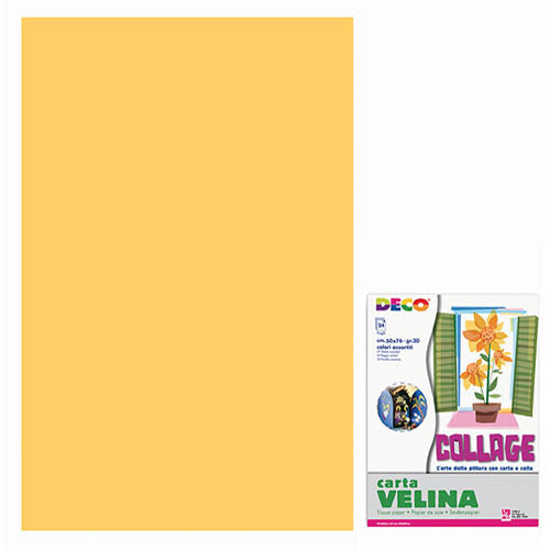 VELINA CM.50X76 - BUSTA 24 FG. - GIALLO GIRASOLE Immagine principale del prodotto