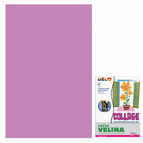 VELINA CM.50X76 - BUSTA 24 FG. - VIOLETTO Immagine principale del prodotto