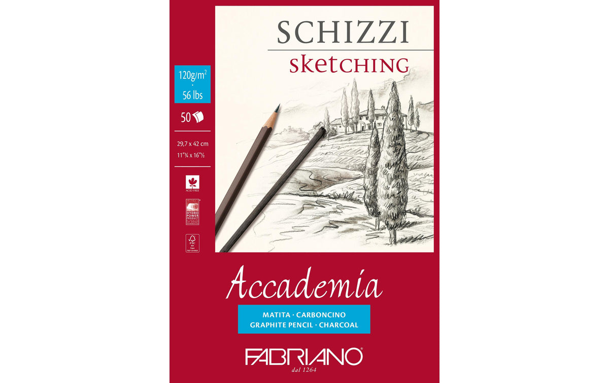 BLOCCO SCHIZZI ACCADEMIA FABRIANO A3 FG.50 GR.120