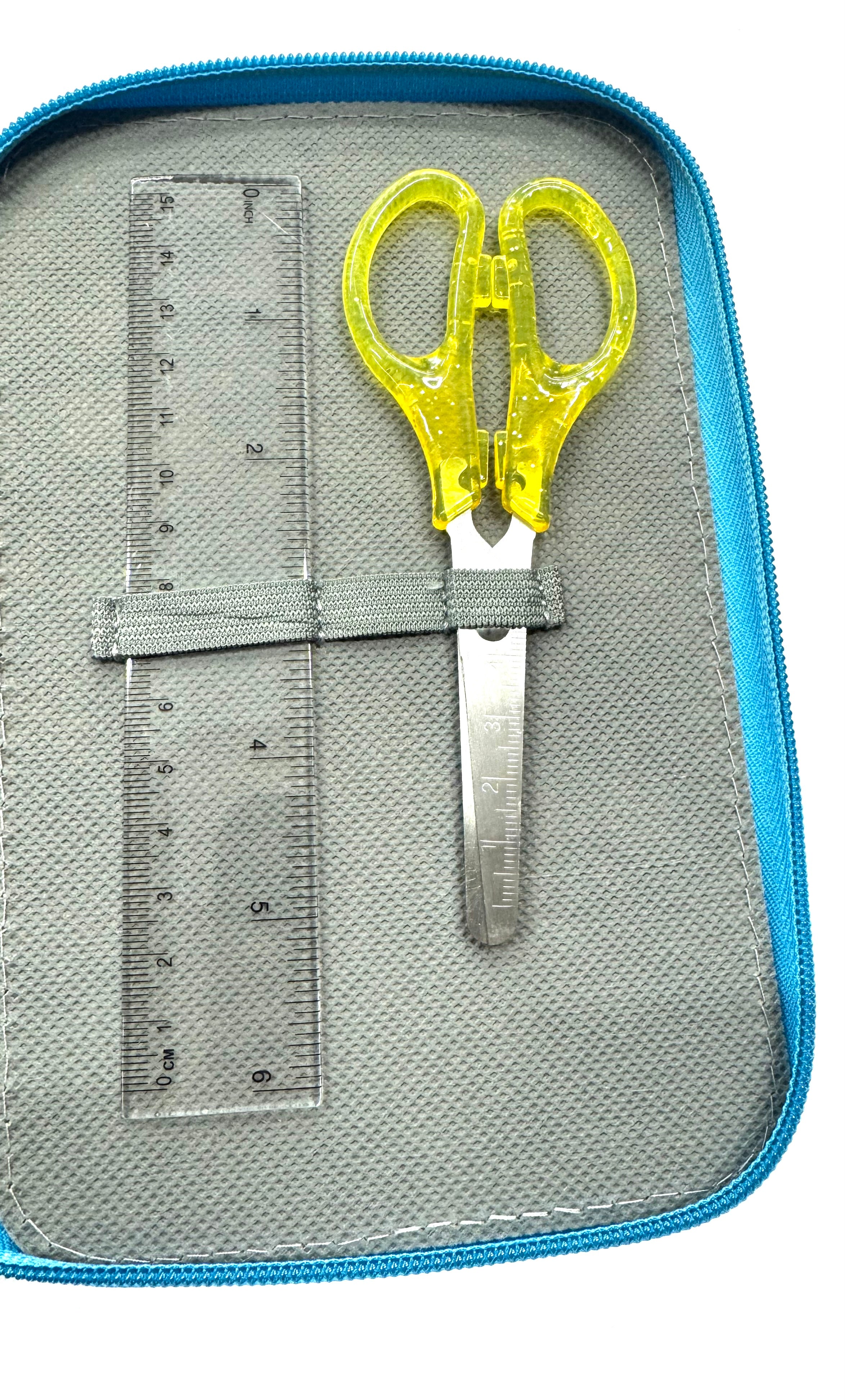 ASTUCCIO 3 ZIP PIENO B.COLOR BLU/AZZURRO