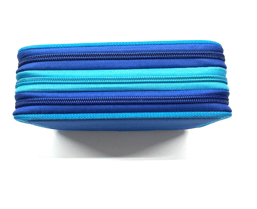 ASTUCCIO 3 ZIP PIENO B.COLOR BLU/AZZURRO