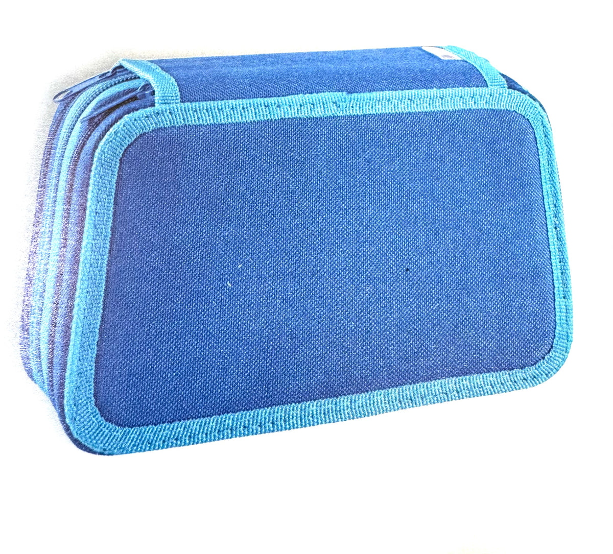 ASTUCCIO 3 ZIP PIENO B.COLOR BLU/AZZURRO