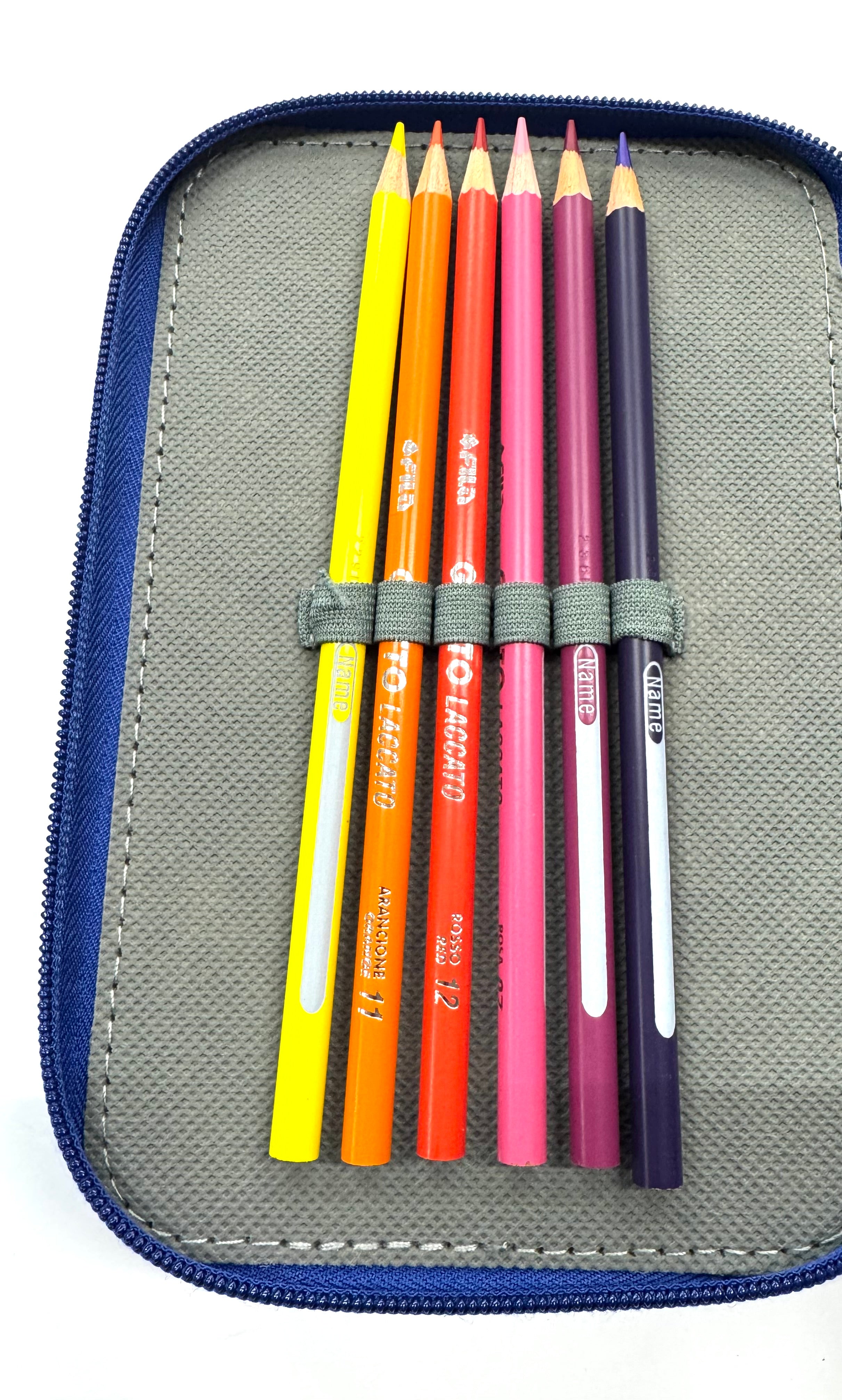 ASTUCCIO 3 ZIP PIENO B.COLOR BLU/AZZURRO