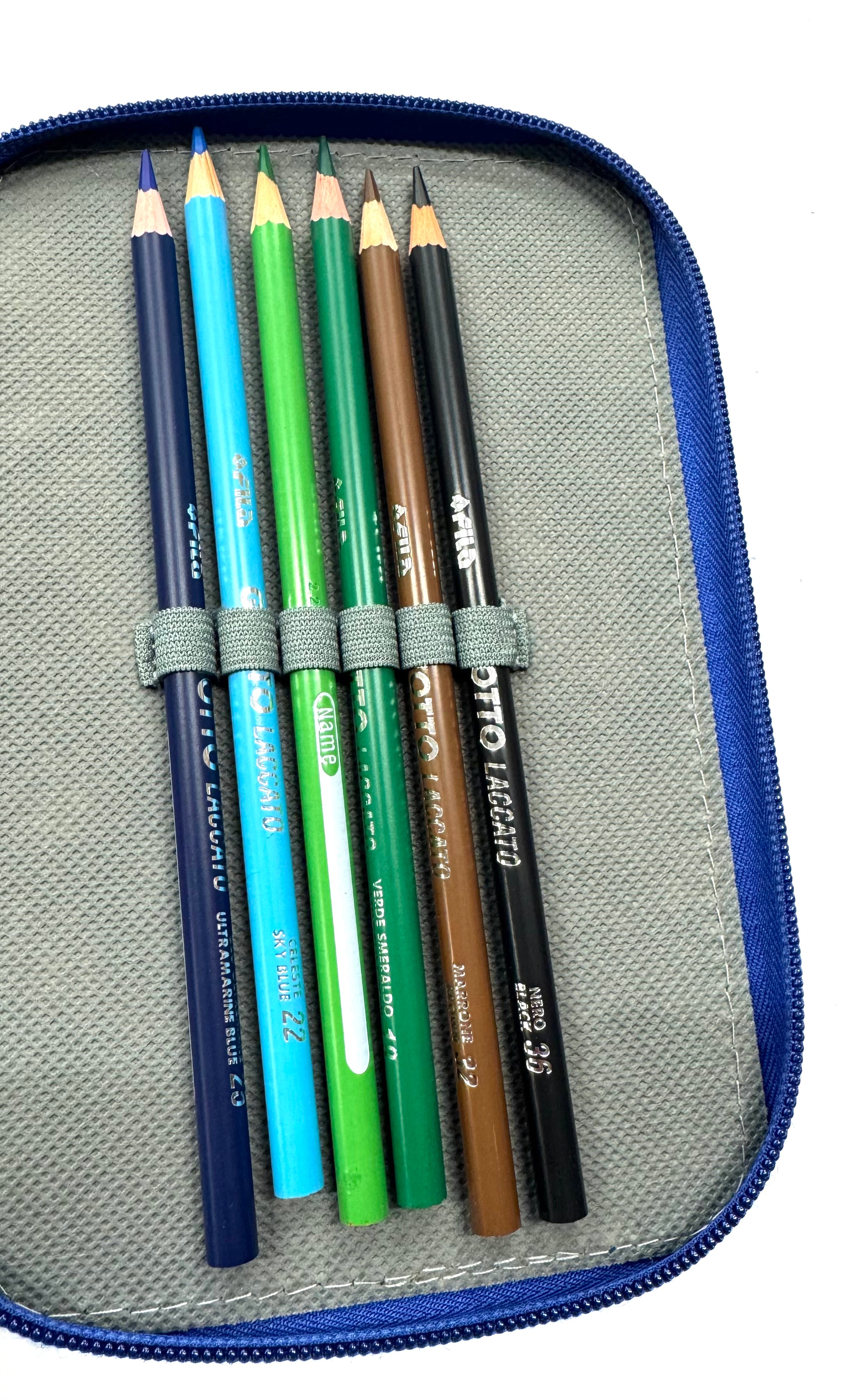 ASTUCCIO 3 ZIP PIENO B.COLOR BLU/AZZURRO