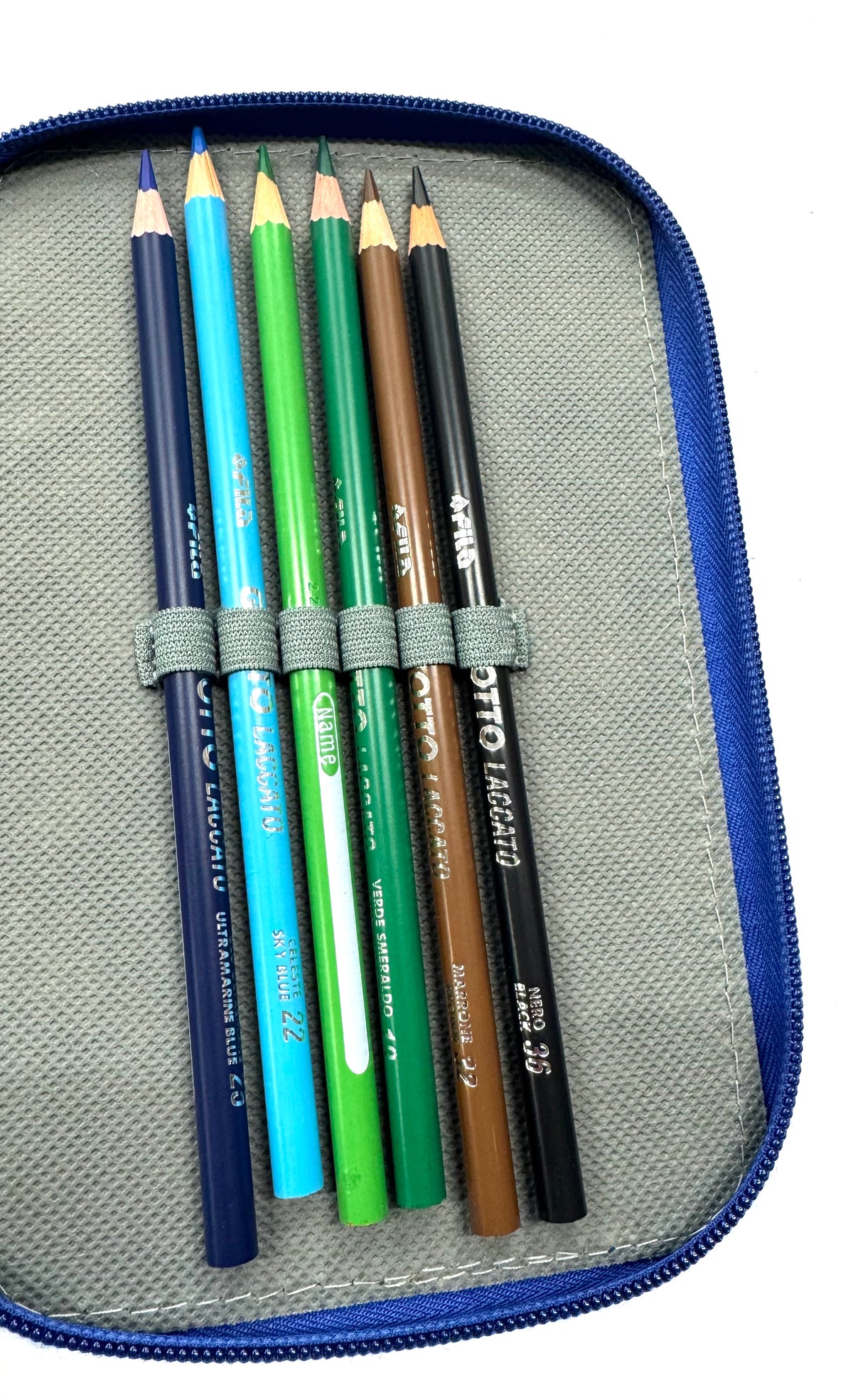 ASTUCCIO 3 ZIP PIENO B.COLOR BLU/AZZURRO