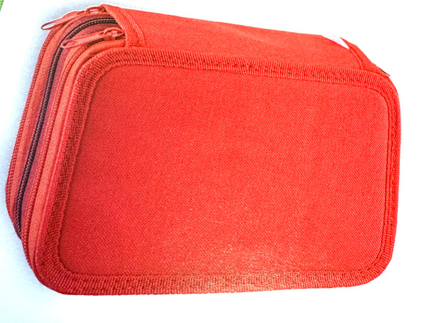 ASTUCCIO 3 ZIP PIENO B.COLOR ROSSO/VERMIGLIONE