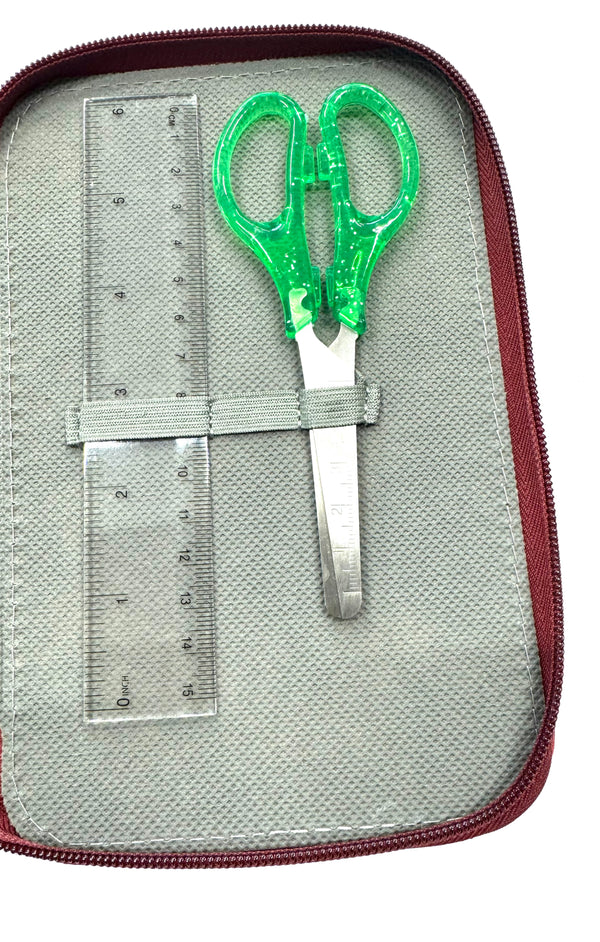 ASTUCCIO 3 ZIP PIENO B.COLOR ROSSO/VERMIGLIONE
