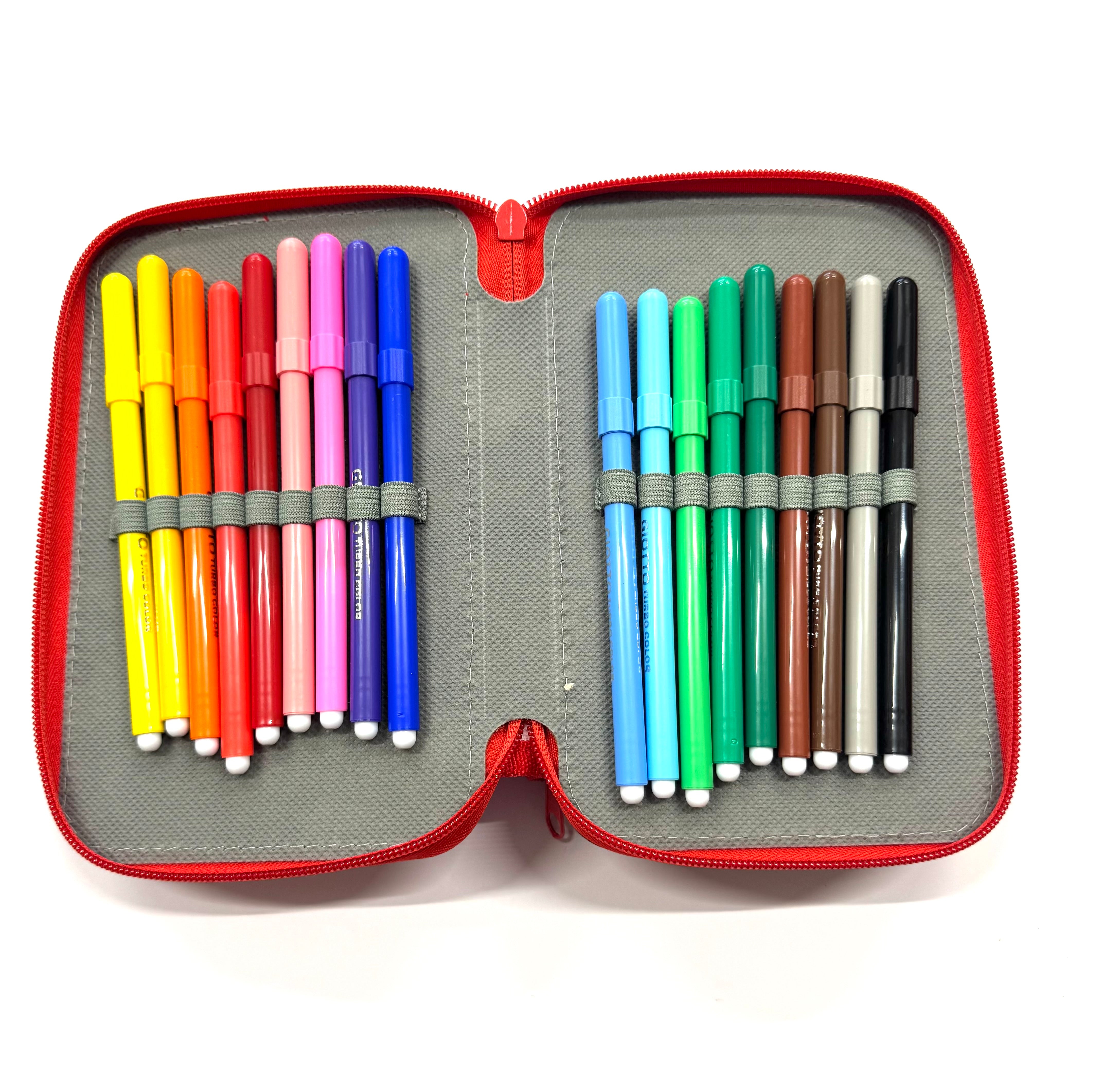 ASTUCCIO 3 ZIP PIENO B.COLOR ROSSO/VERMIGLIONE