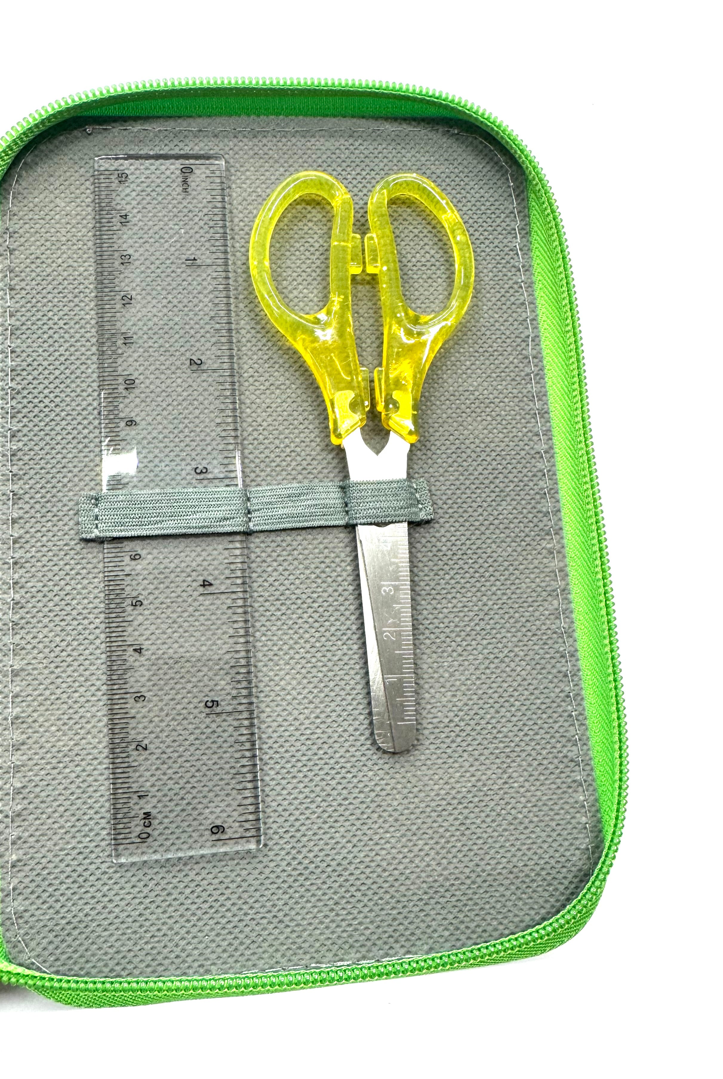 ASTUCCIO 3 ZIP PIENO B.COLOR VERDE/VERDE CHIARO