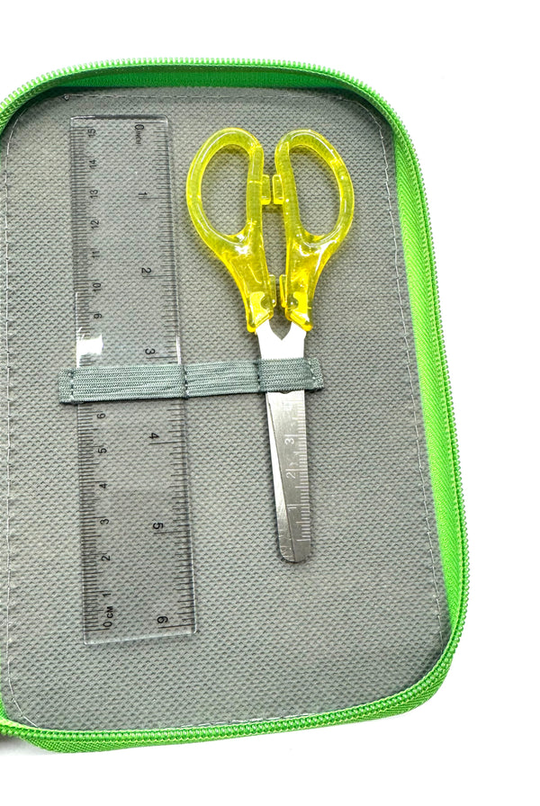 ASTUCCIO 3 ZIP PIENO B.COLOR VERDE/VERDE CHIARO