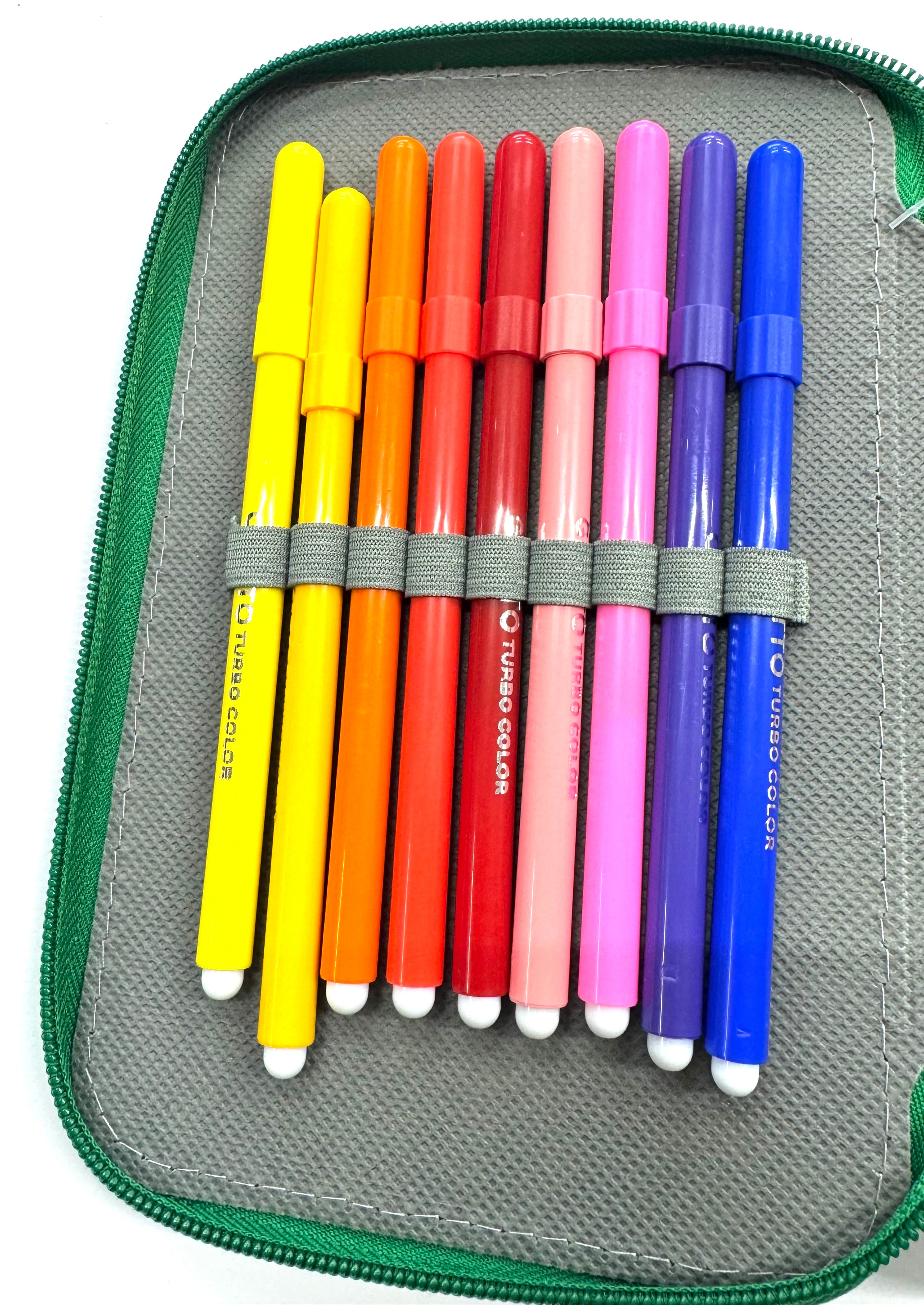 ASTUCCIO 3 ZIP PIENO B.COLOR VERDE/VERDE CHIARO