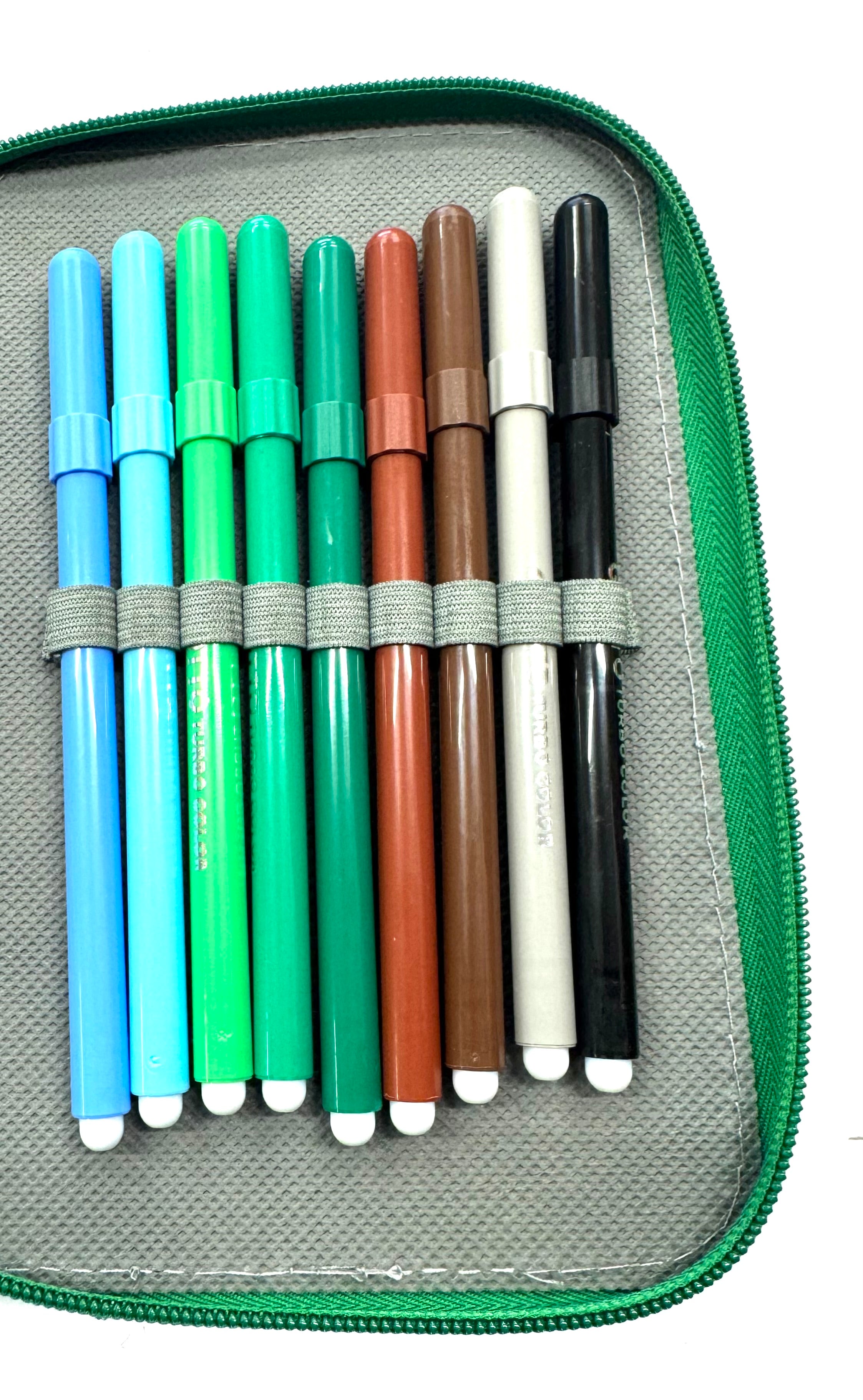 ASTUCCIO 3 ZIP PIENO B.COLOR VERDE/VERDE CHIARO