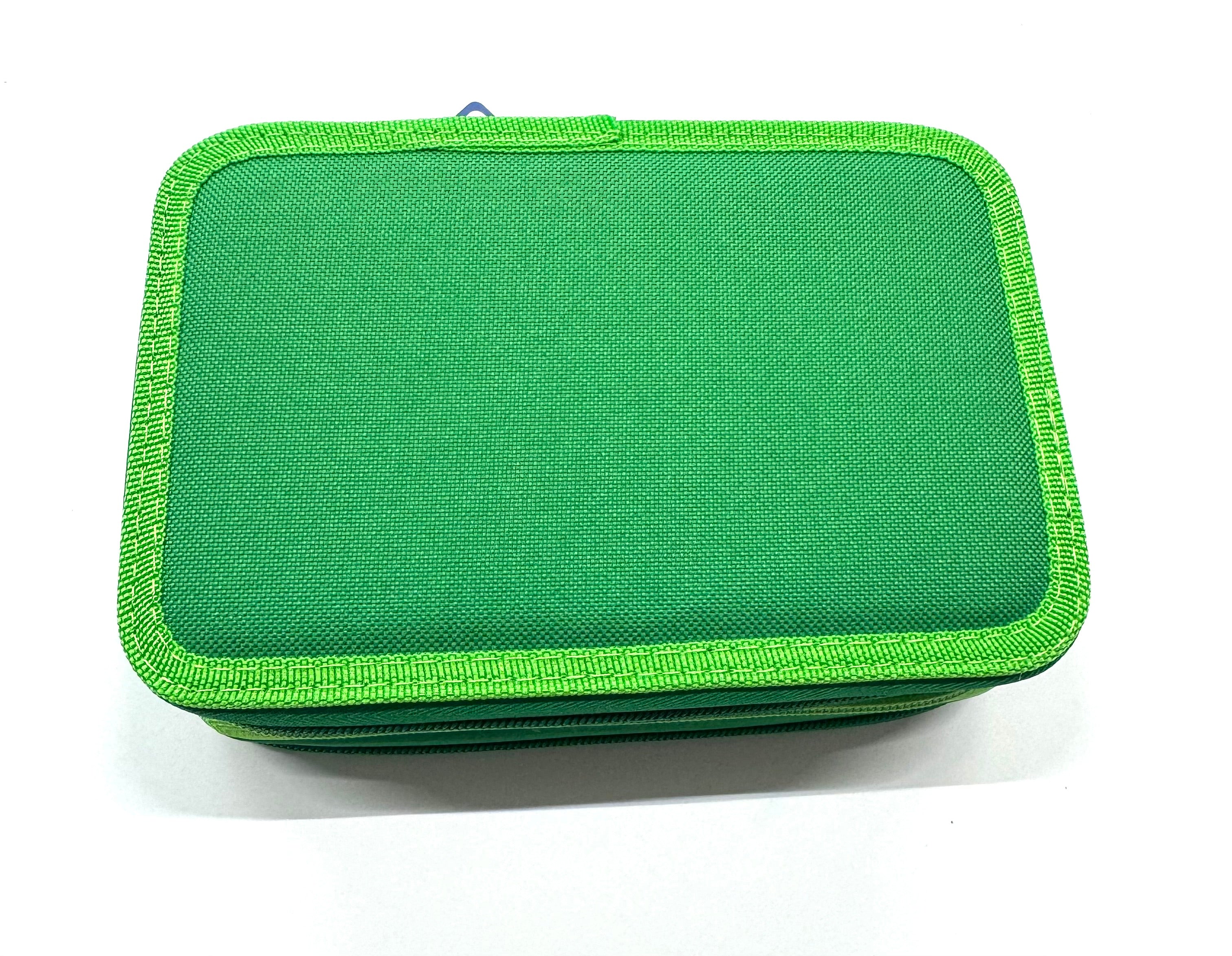 ASTUCCIO 3 ZIP PIENO B.COLOR VERDE/VERDE CHIARO