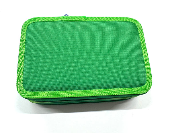 ASTUCCIO 3 ZIP PIENO B.COLOR VERDE/VERDE CHIARO