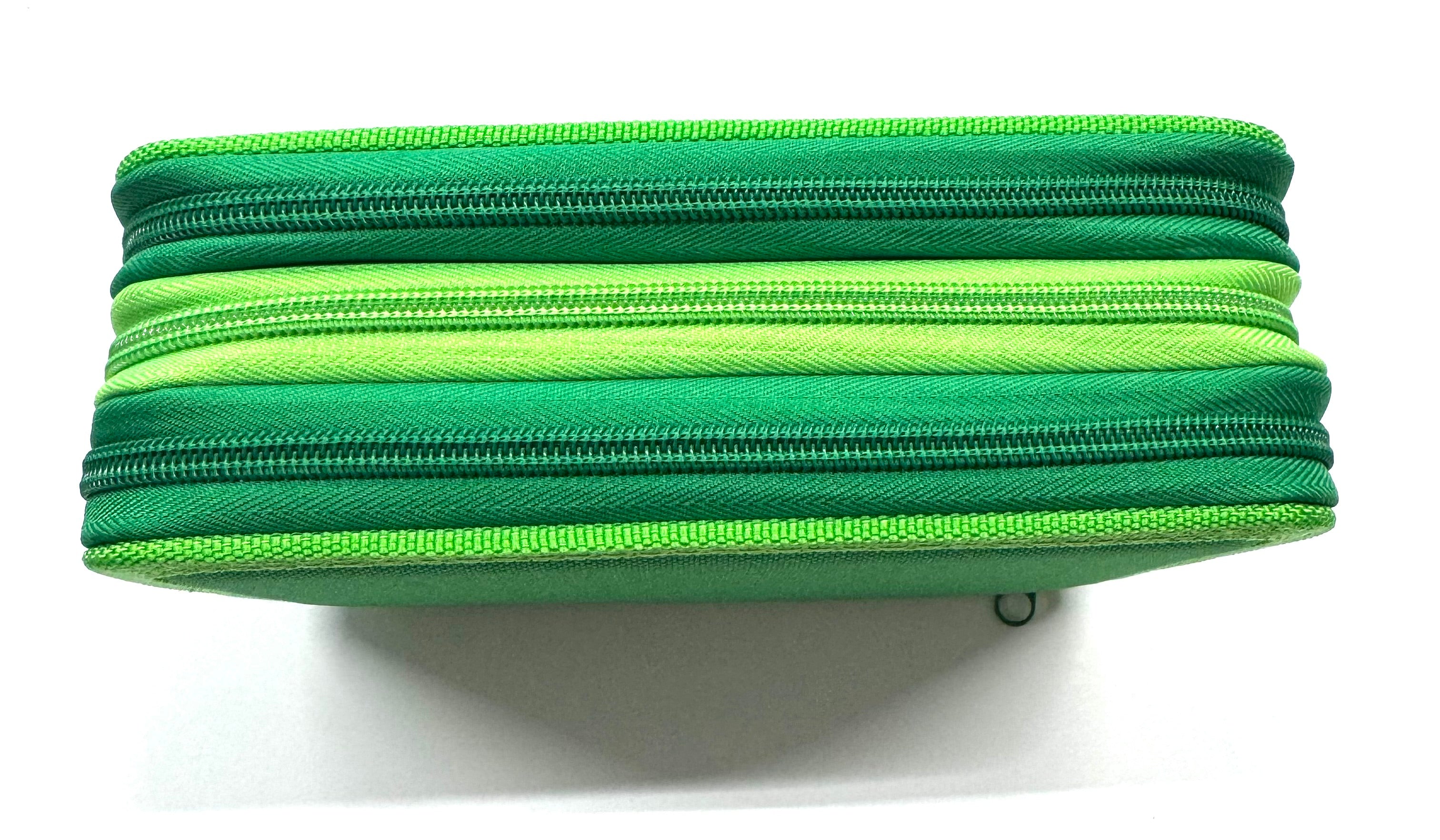 ASTUCCIO 3 ZIP PIENO B.COLOR VERDE/VERDE CHIARO