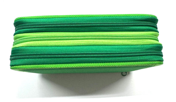 ASTUCCIO 3 ZIP PIENO B.COLOR VERDE/VERDE CHIARO