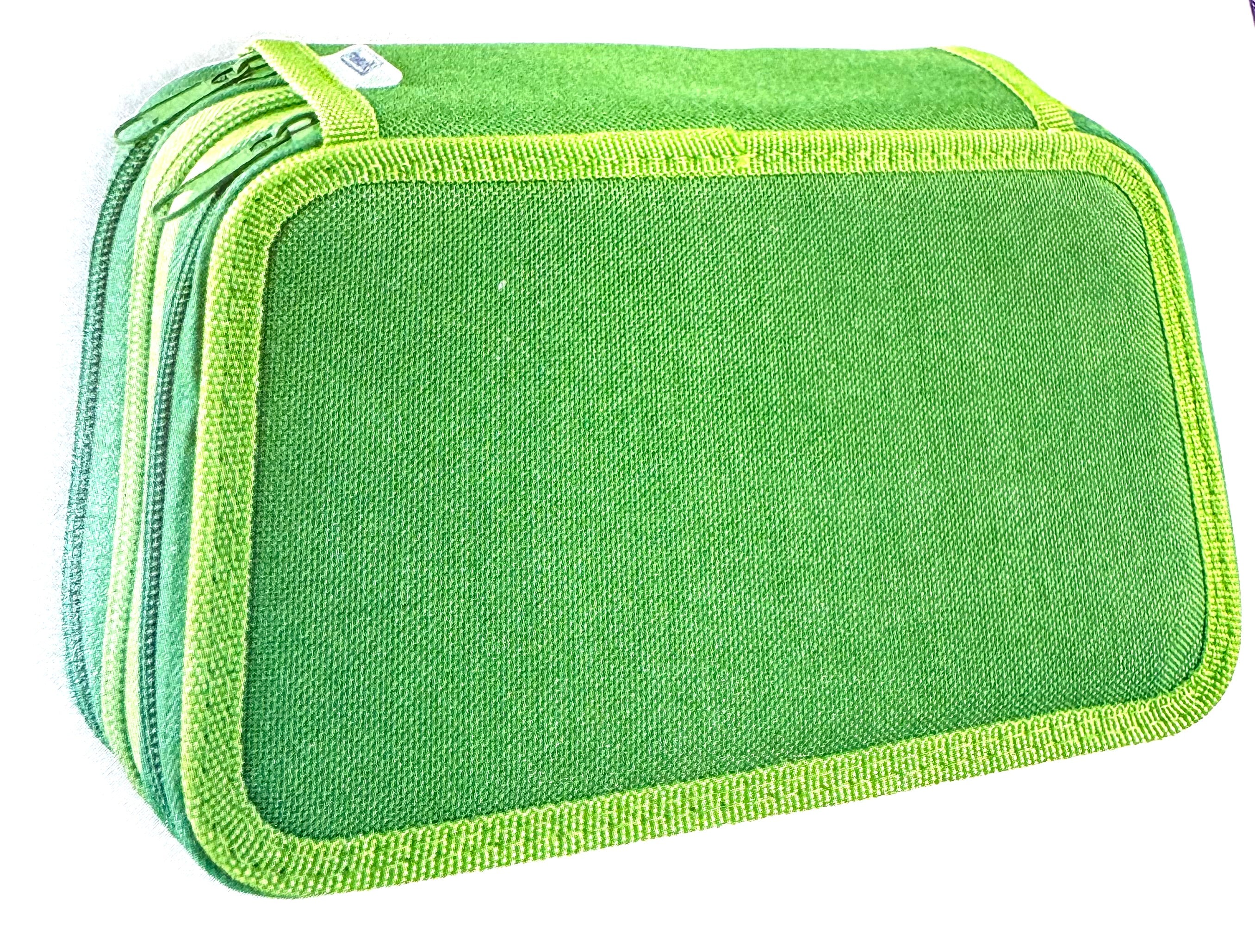 ASTUCCIO 3 ZIP PIENO B.COLOR VERDE/VERDE CHIARO