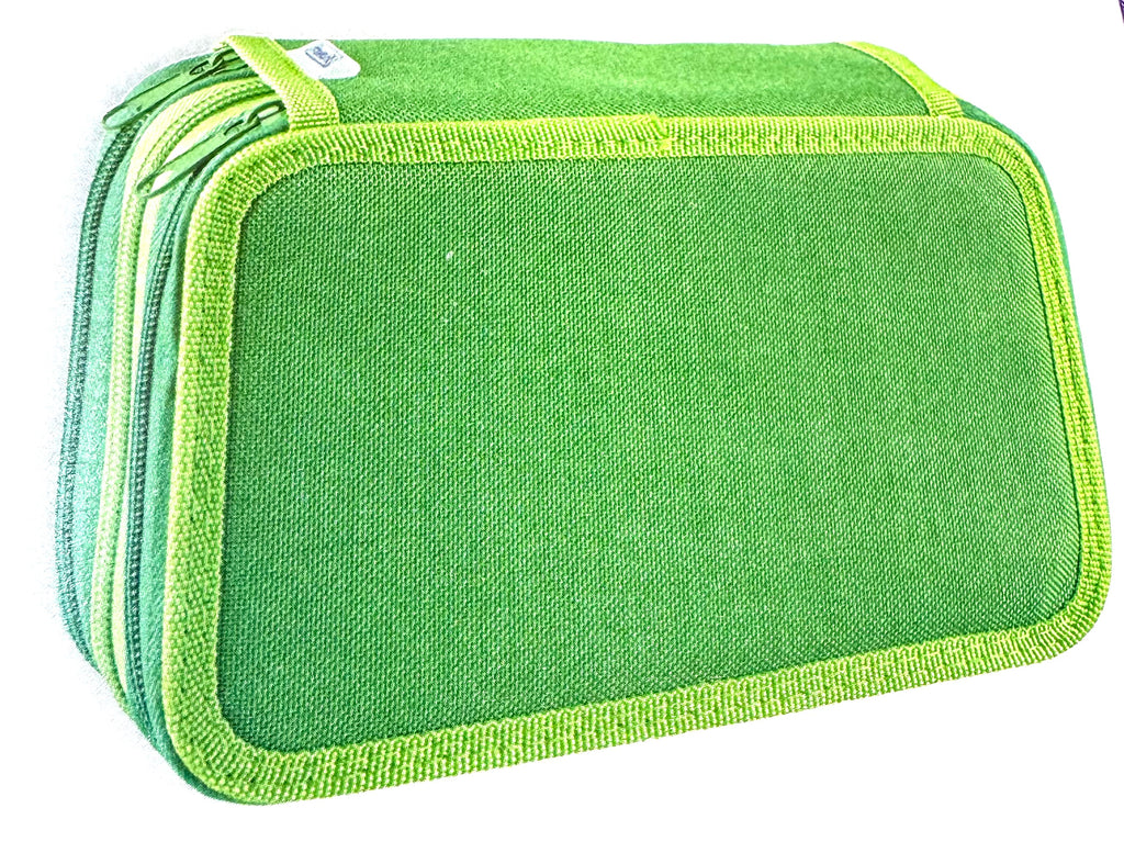 ASTUCCIO 3 ZIP PIENO B.COLOR VERDE/VERDE CHIARO