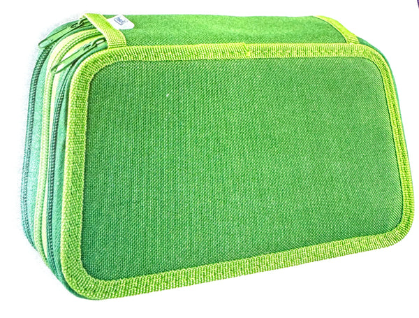 ASTUCCIO 3 ZIP PIENO B.COLOR VERDE/VERDE CHIARO
