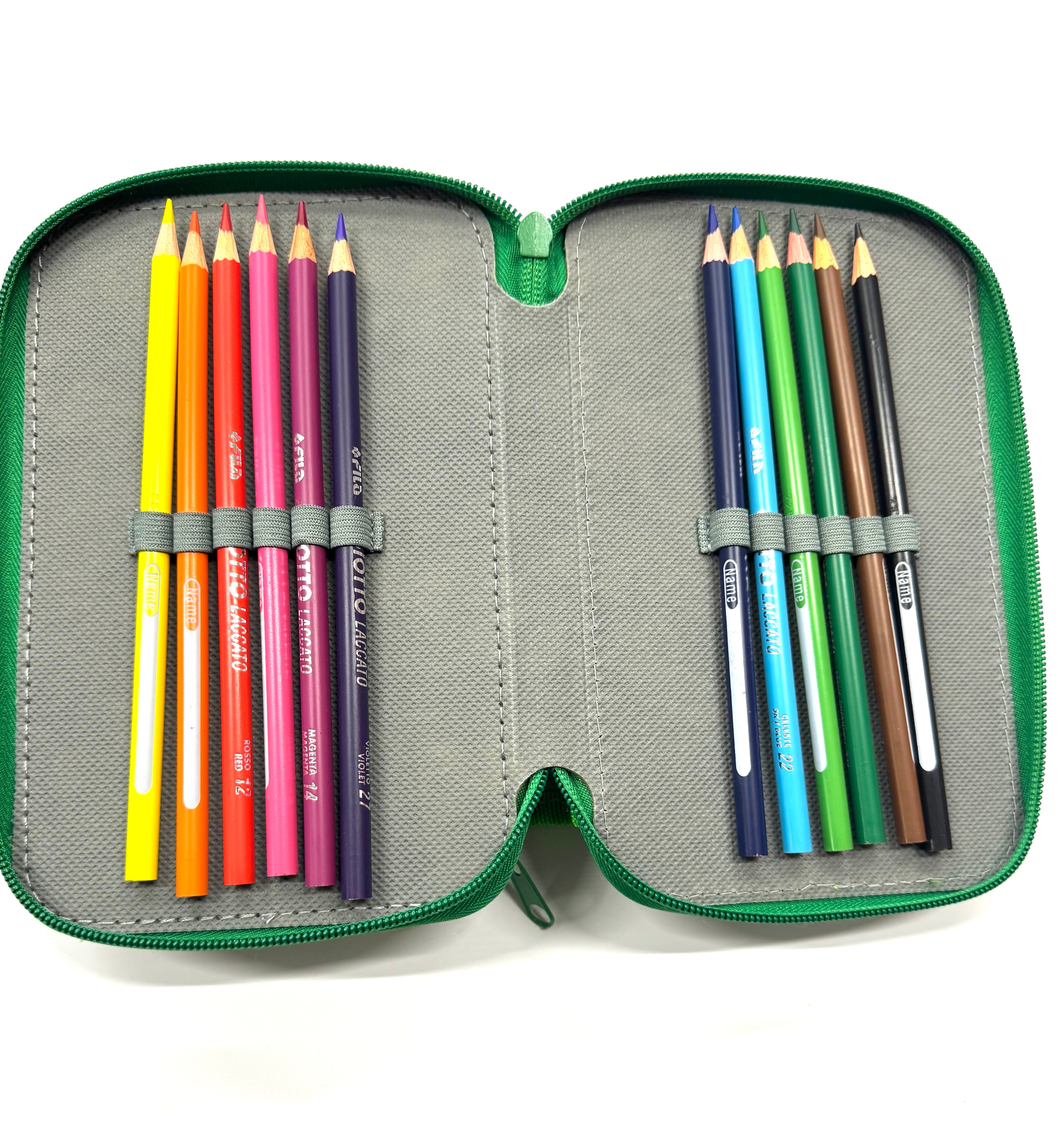ASTUCCIO 3 ZIP PIENO B.COLOR VERDE/VERDE CHIARO