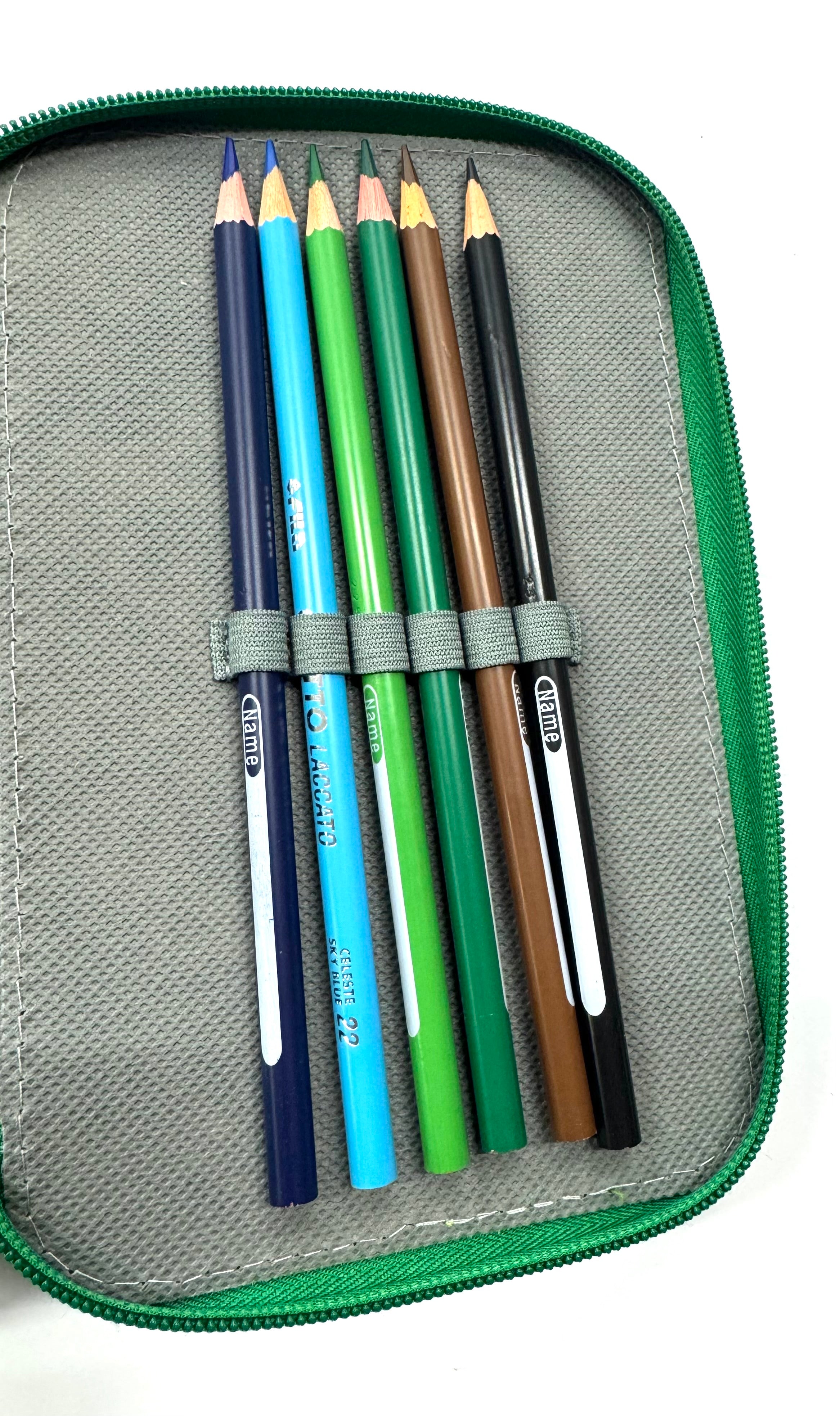 ASTUCCIO 3 ZIP PIENO B.COLOR VERDE/VERDE CHIARO