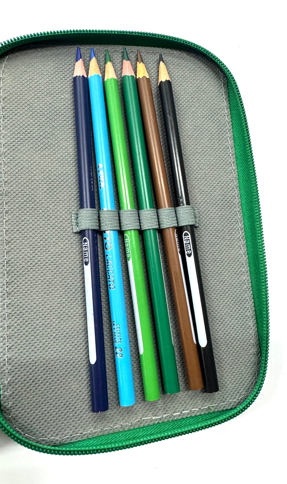 ASTUCCIO 3 ZIP PIENO B.COLOR VERDE/VERDE CHIARO