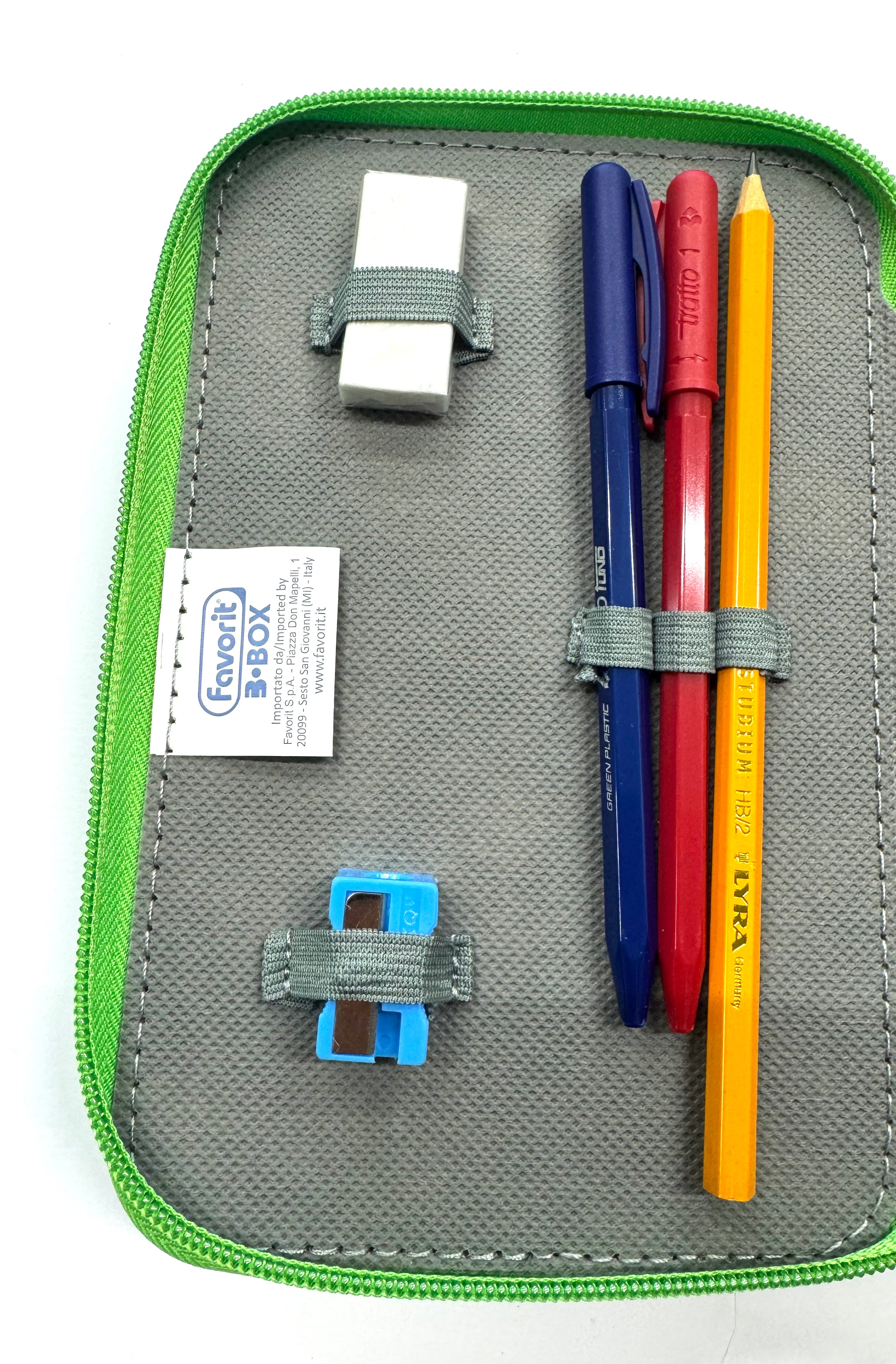ASTUCCIO 3 ZIP PIENO B.COLOR VERDE/VERDE CHIARO
