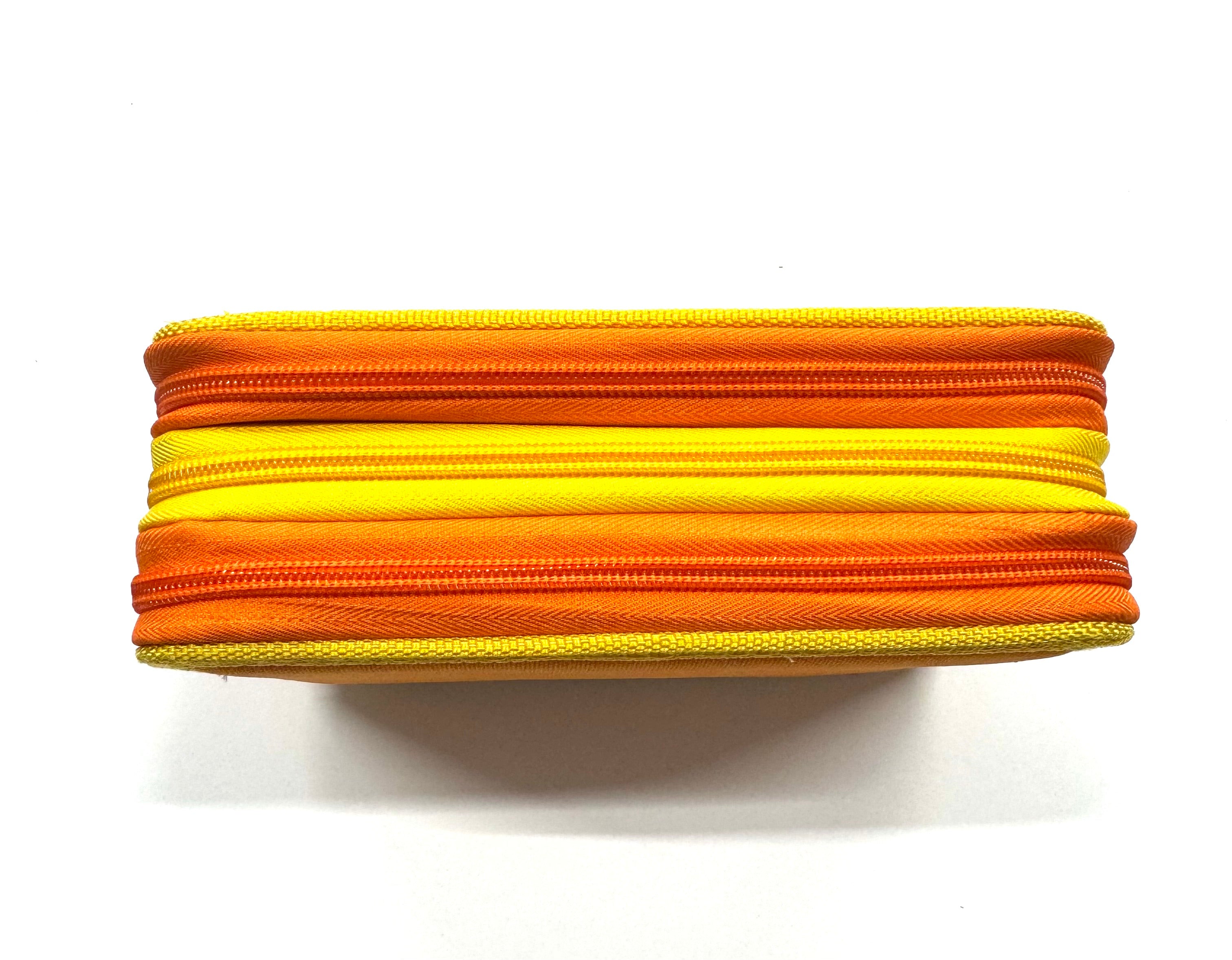 ASTUCCIO 3 ZIP PIENO B.COLOR ARANCIONE/GIALLO